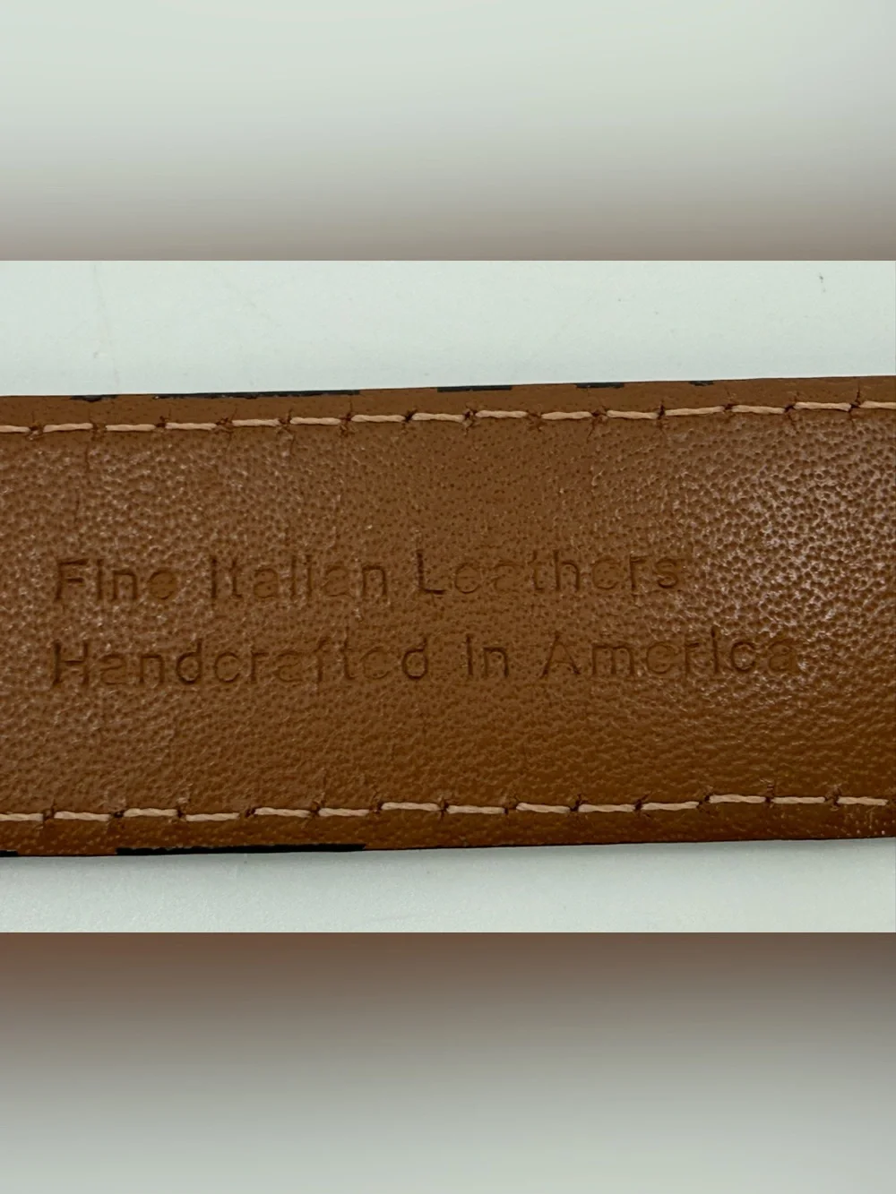 Vintage Croc Embossed‎ Italian Leather Belt 42